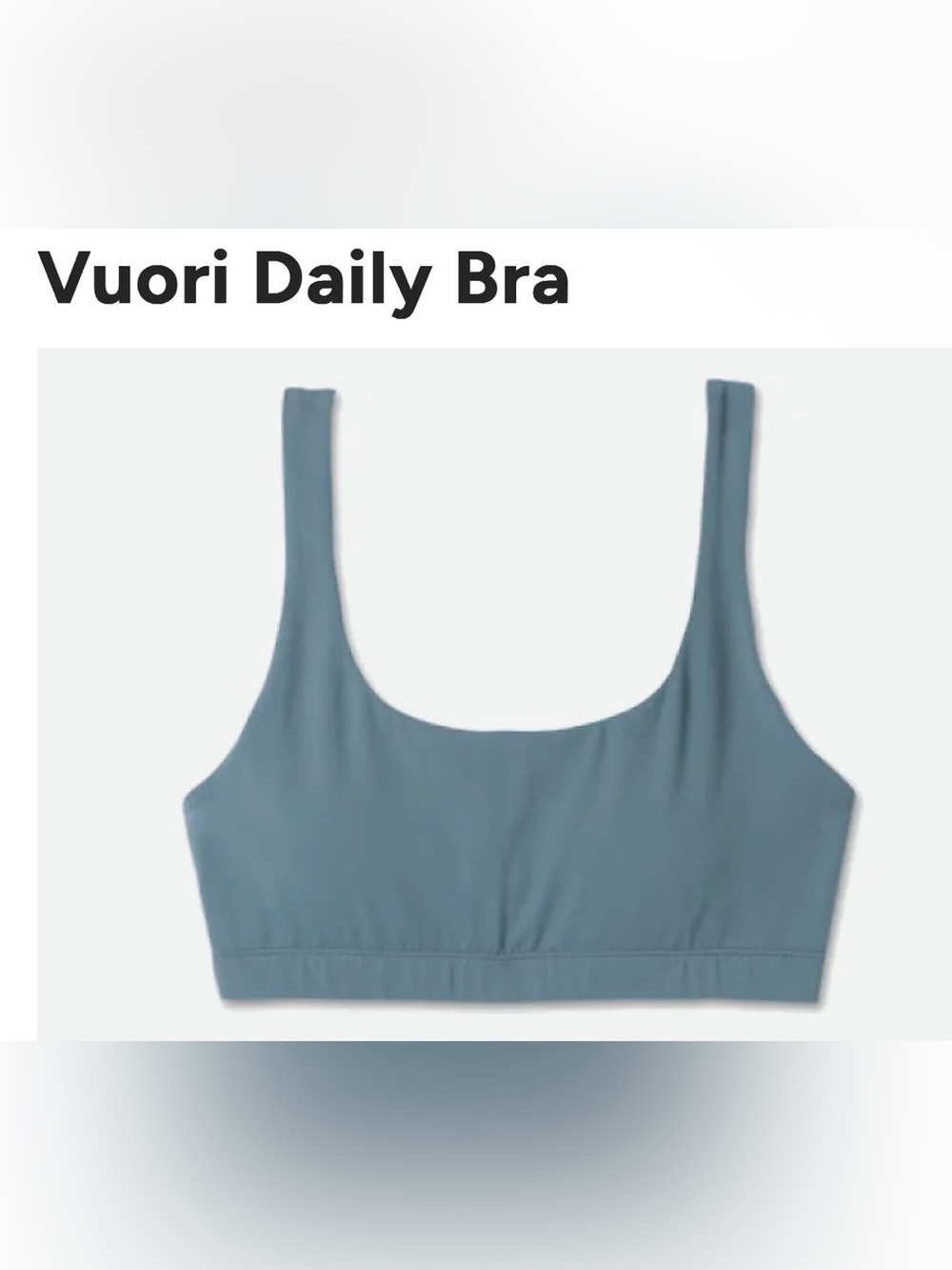 Vuori Seamless daily  Scoop Bralette in Dusty Blue
